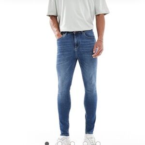 Topman Spray on skinny jean 34 short